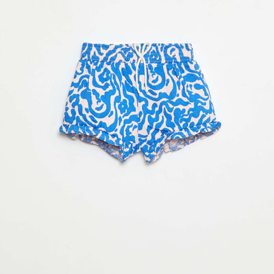 Short casual en coton BLEU