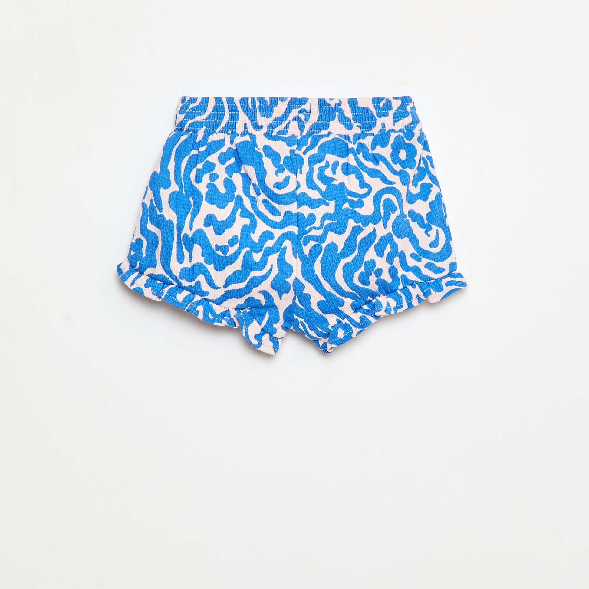 Short casual en coton BLEU
