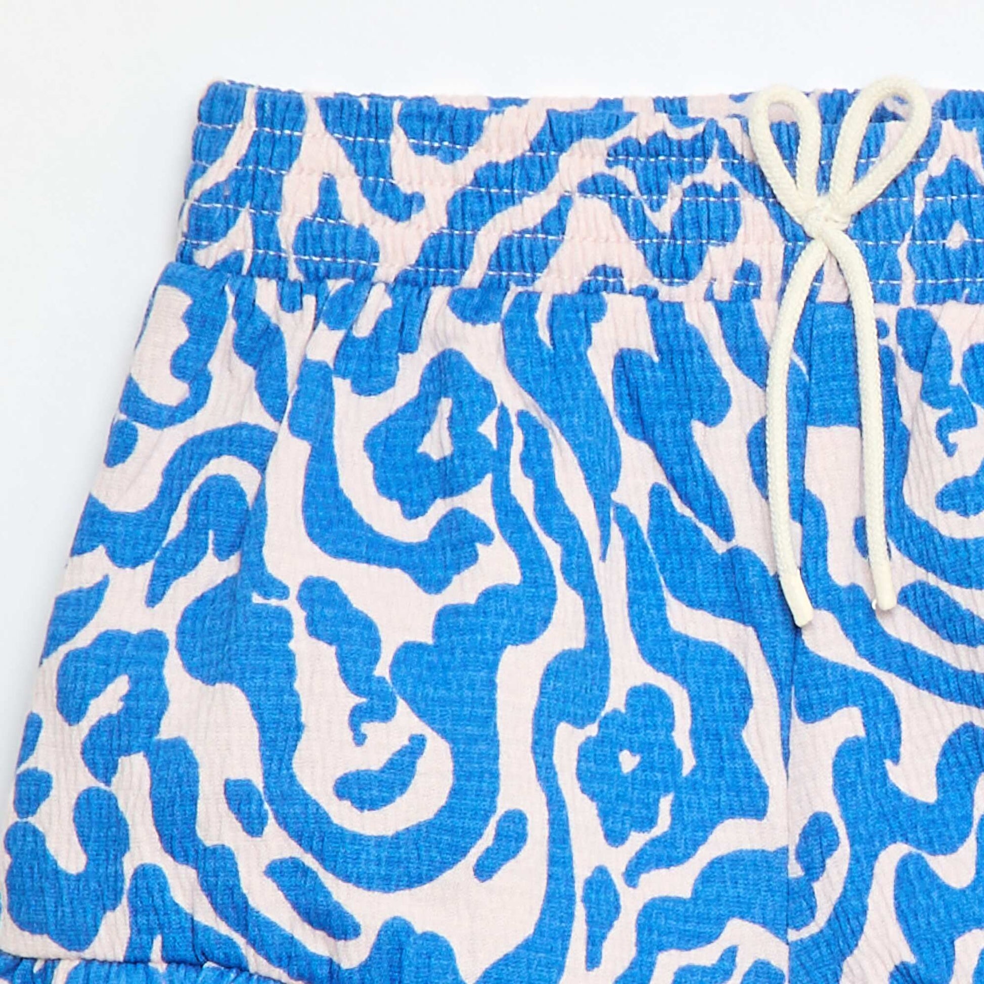 Short casual en coton BLEU