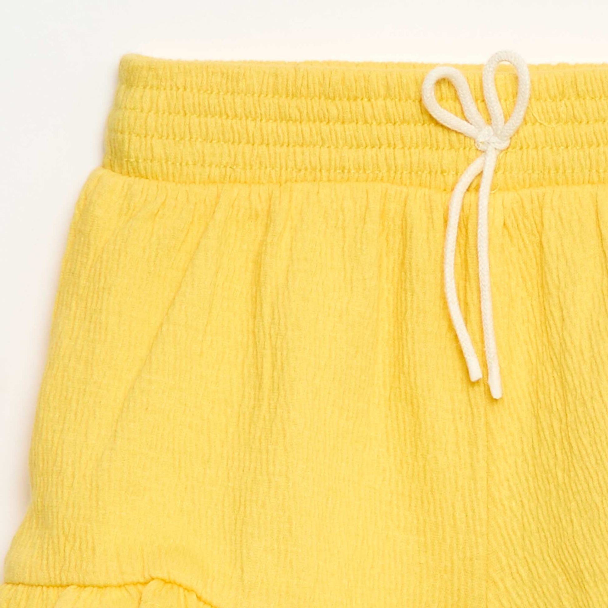 Short casual en coton JAUNE