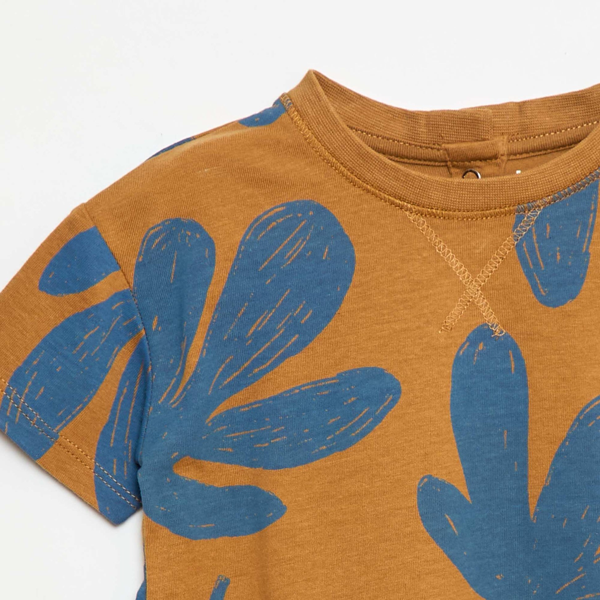 T-shirt imprimé MARRON