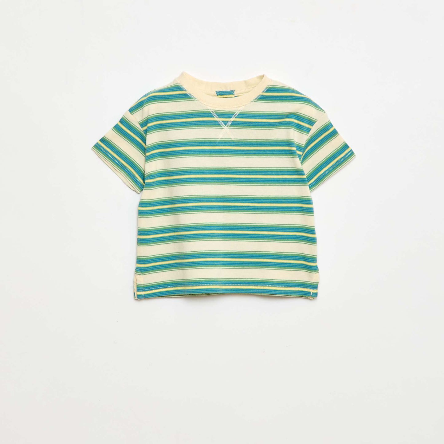 T-shirt imprimé BEIGE/VERT
