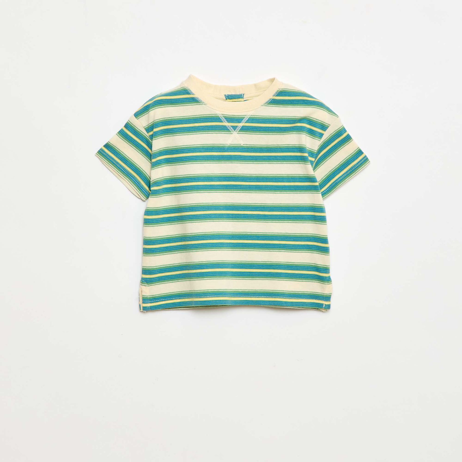 T-shirt imprimé BEIGE/VERT