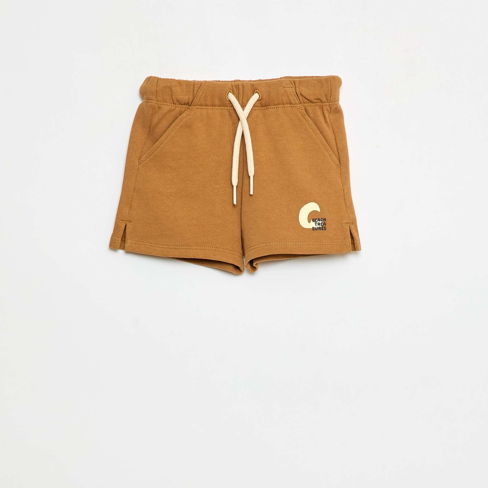 Short léger avec cordons de serrage MARRON