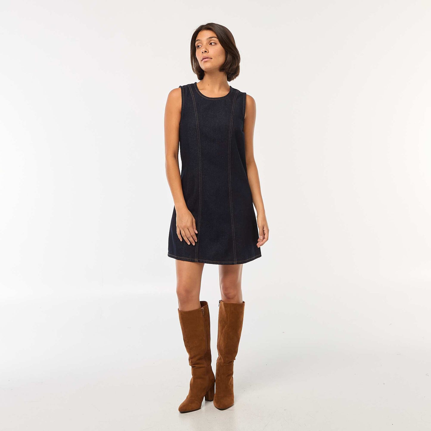 Robe en jean courte BLEU
