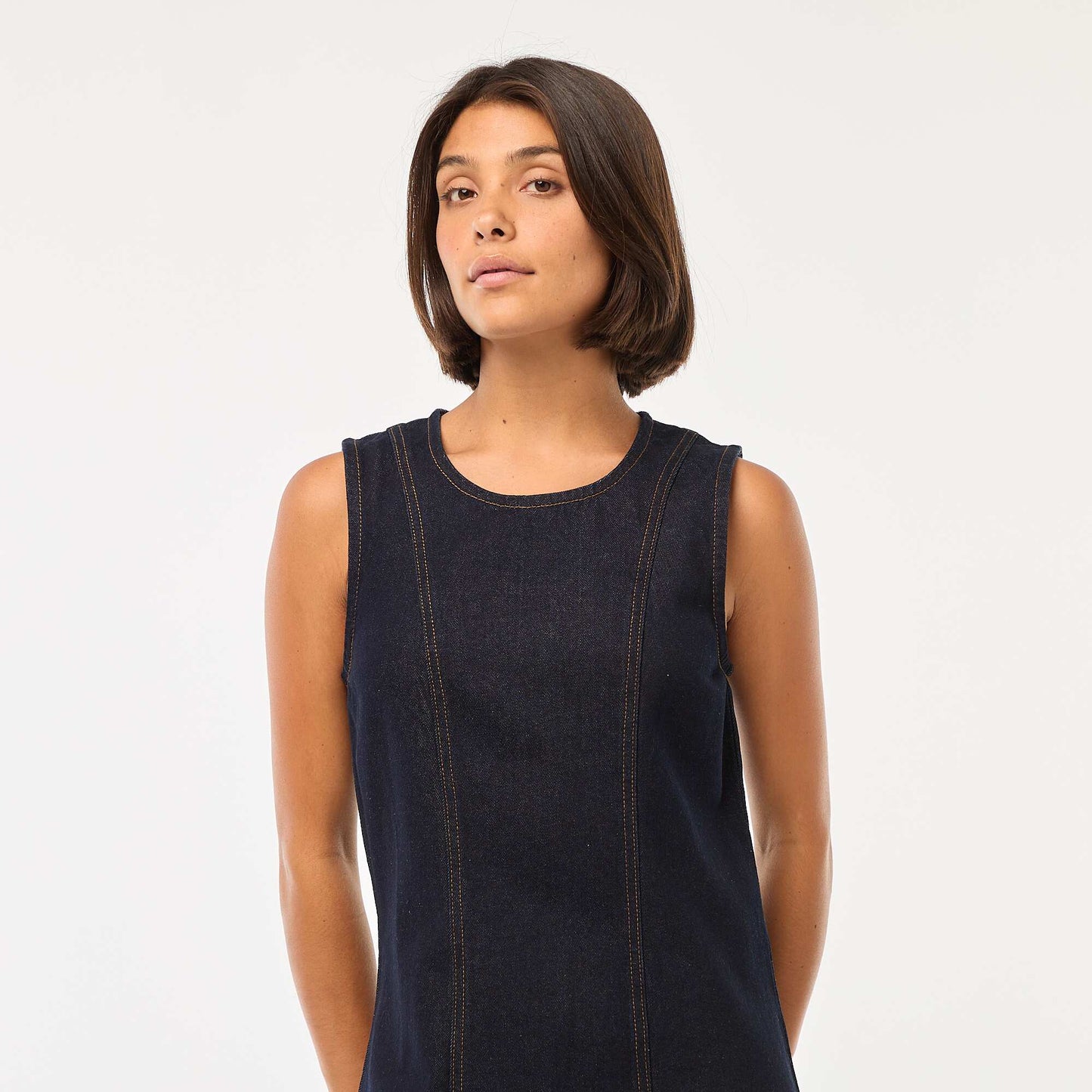 Robe en jean courte BLEU