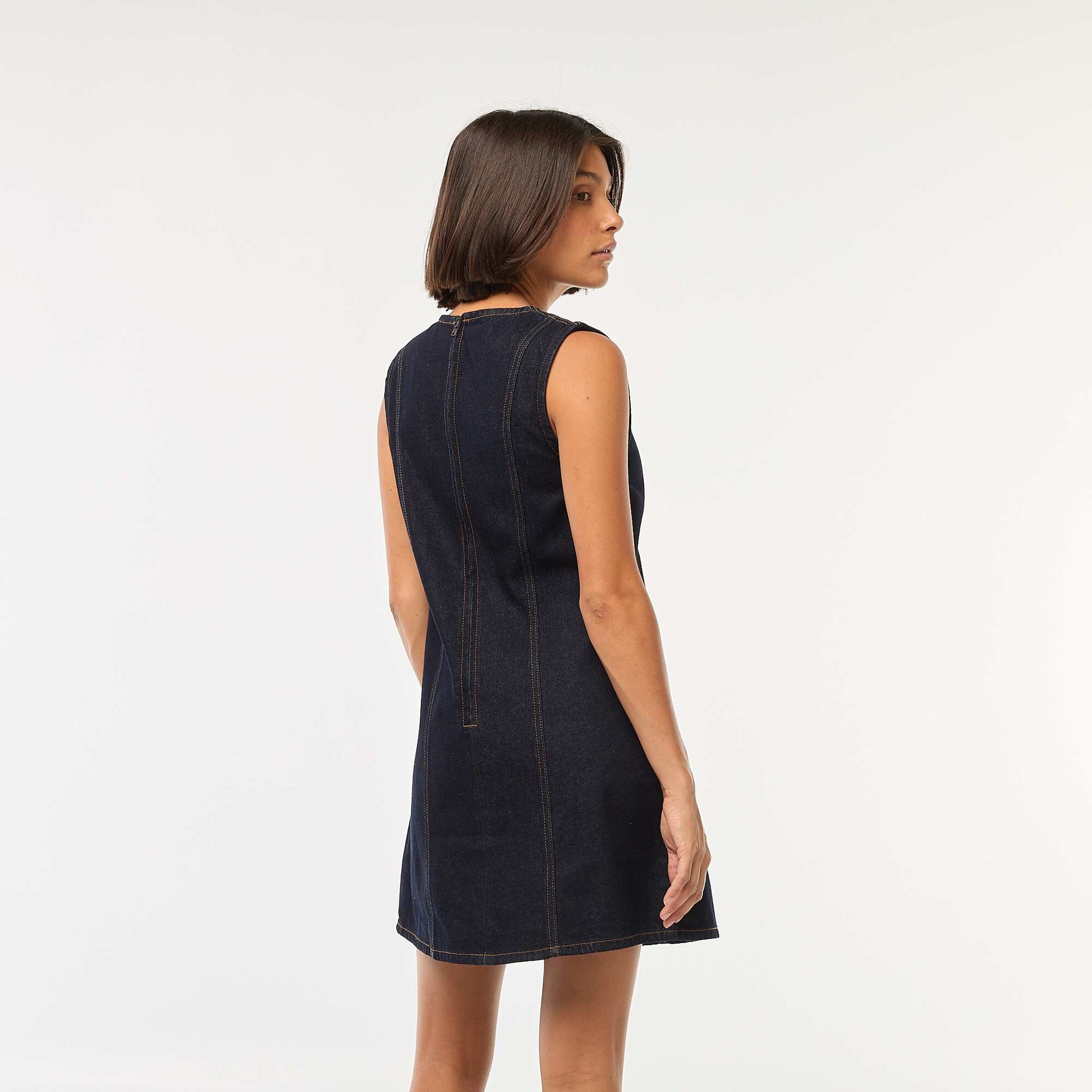 Robe en jean courte BLEU
