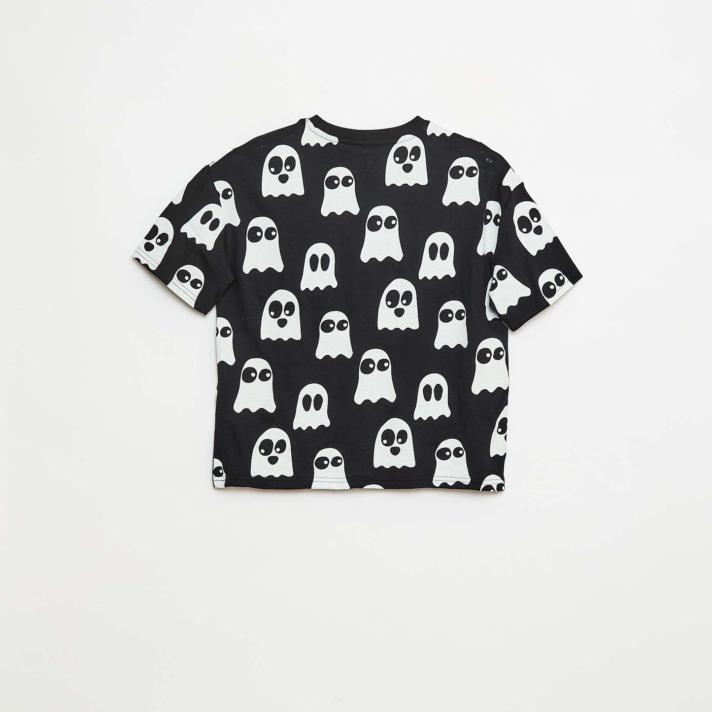 Tee-shirt imprimé 'Halloween' NOIR