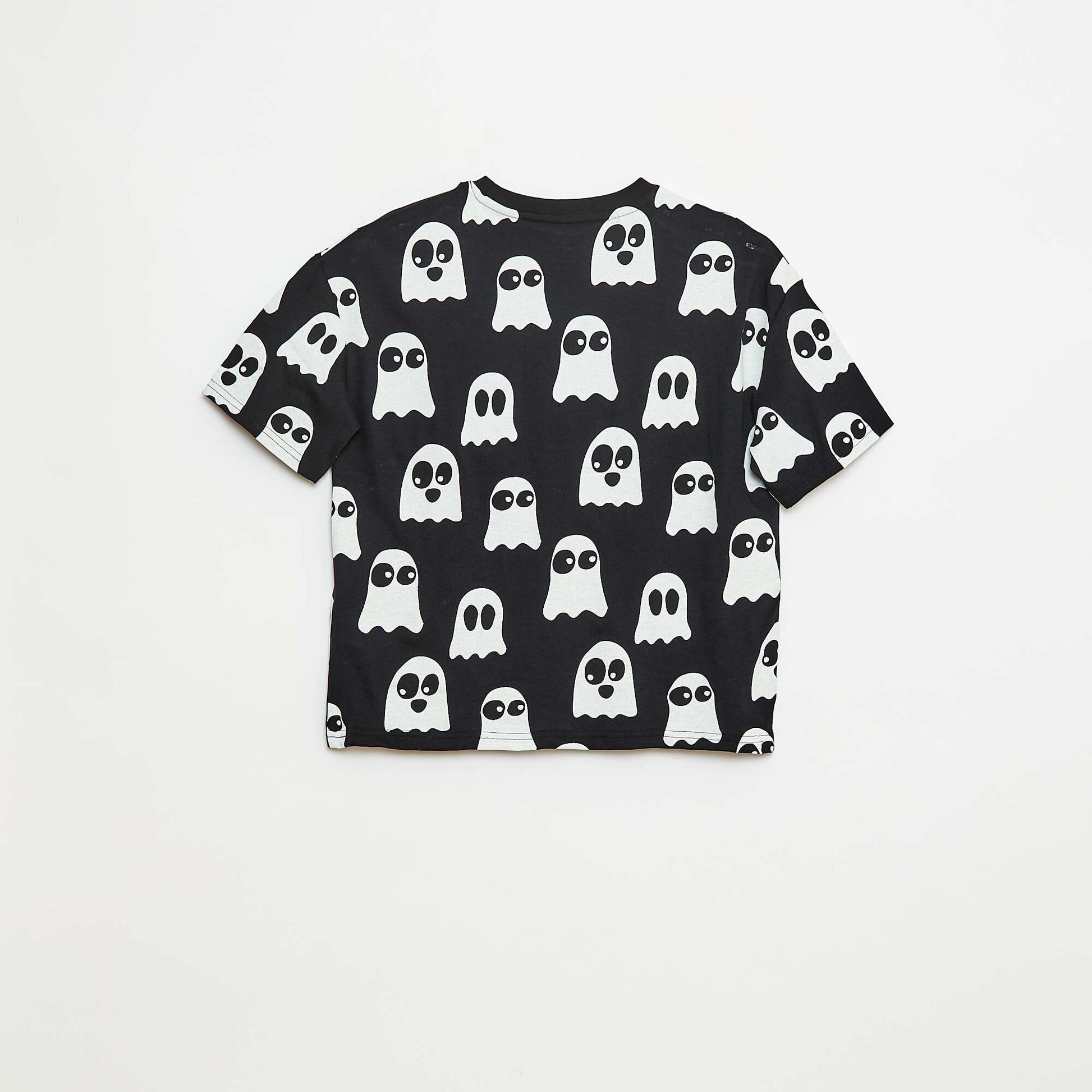 Tee-shirt imprimé 'Halloween' NOIR