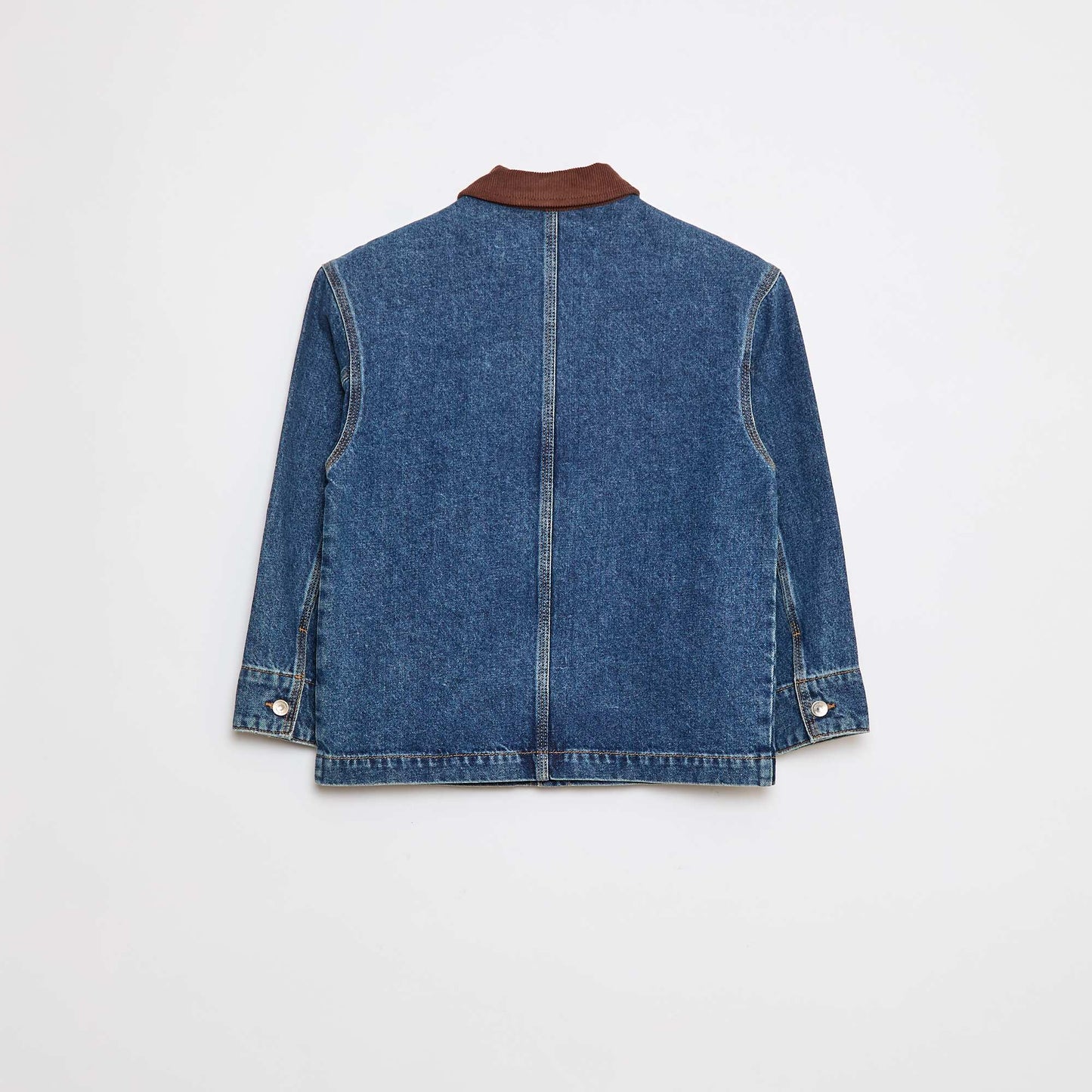 Surchemise en jean avec col en velours BLEU