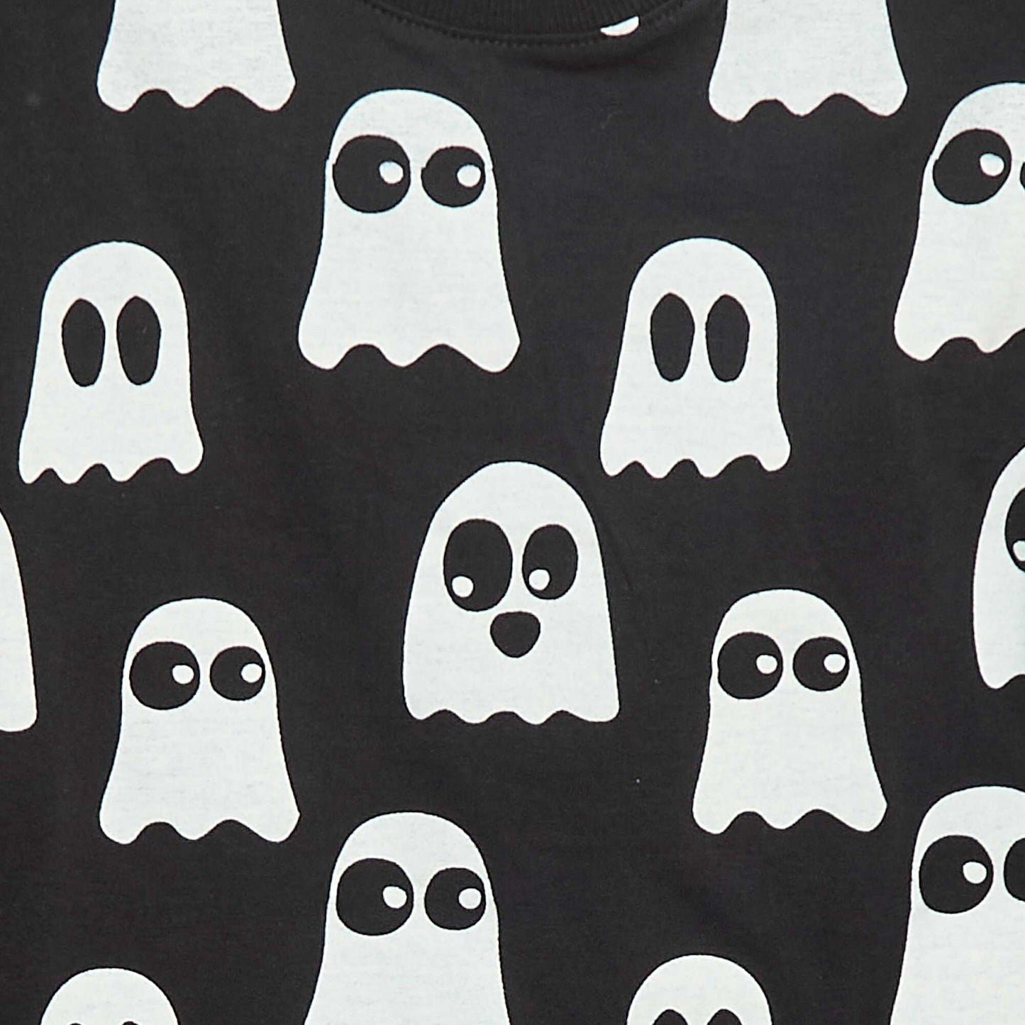 Tee-shirt imprimé 'Halloween' NOIR