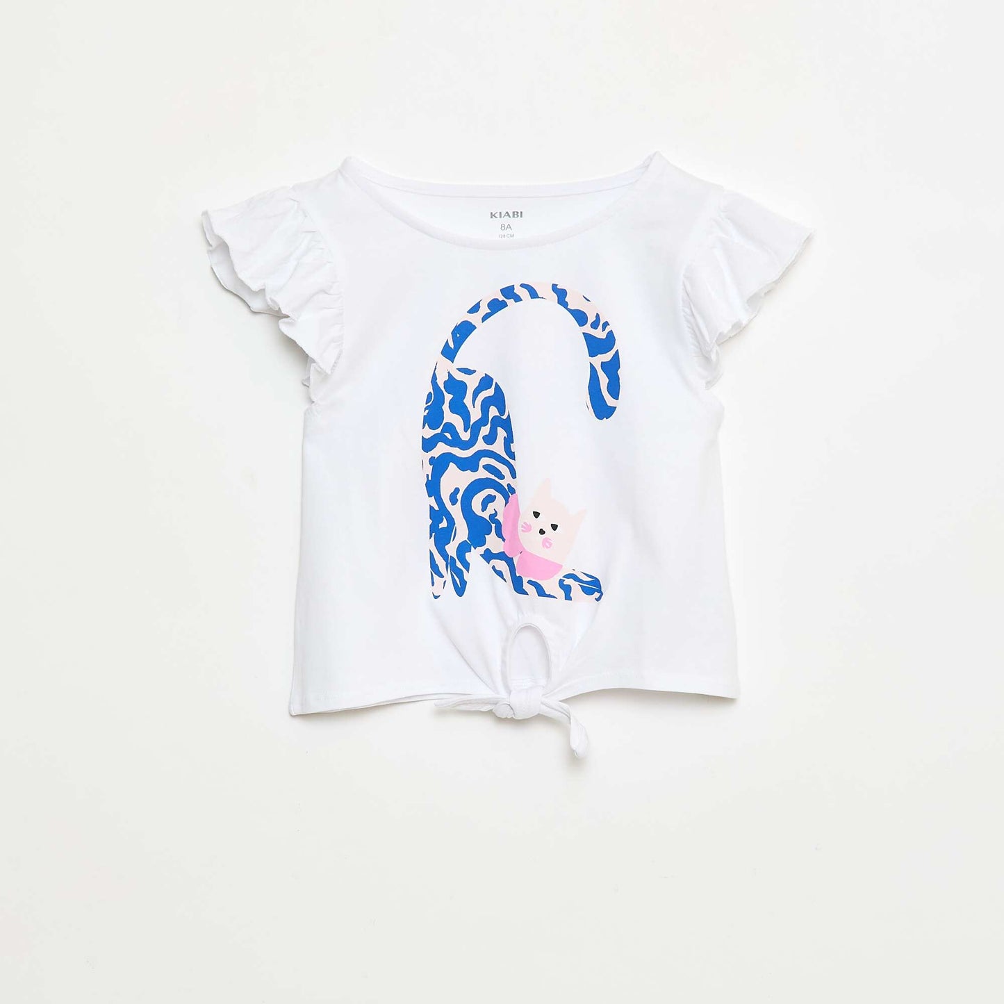 T-shirt casual en jersey coton BLANC