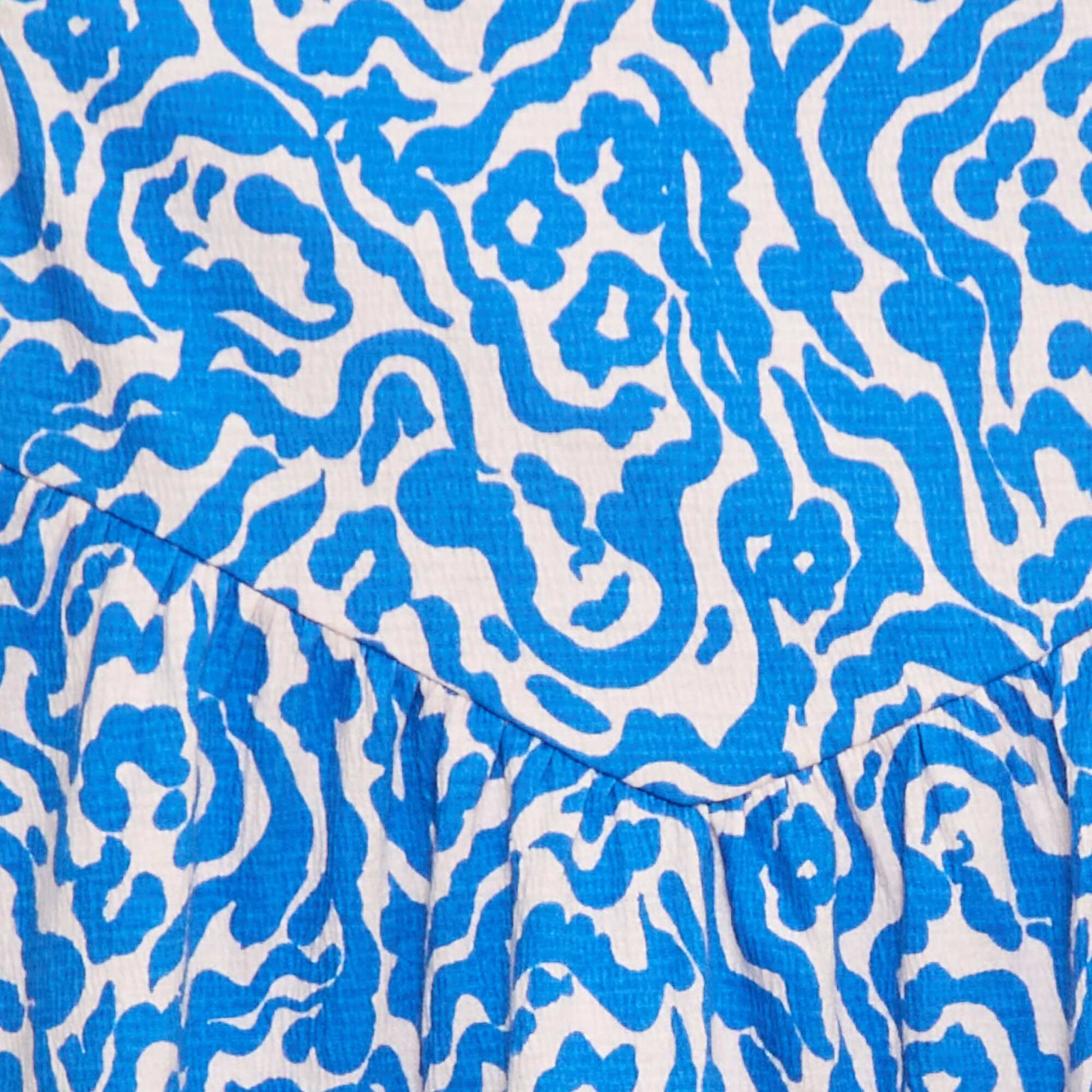 Robe à bretelles en coton BLEU
