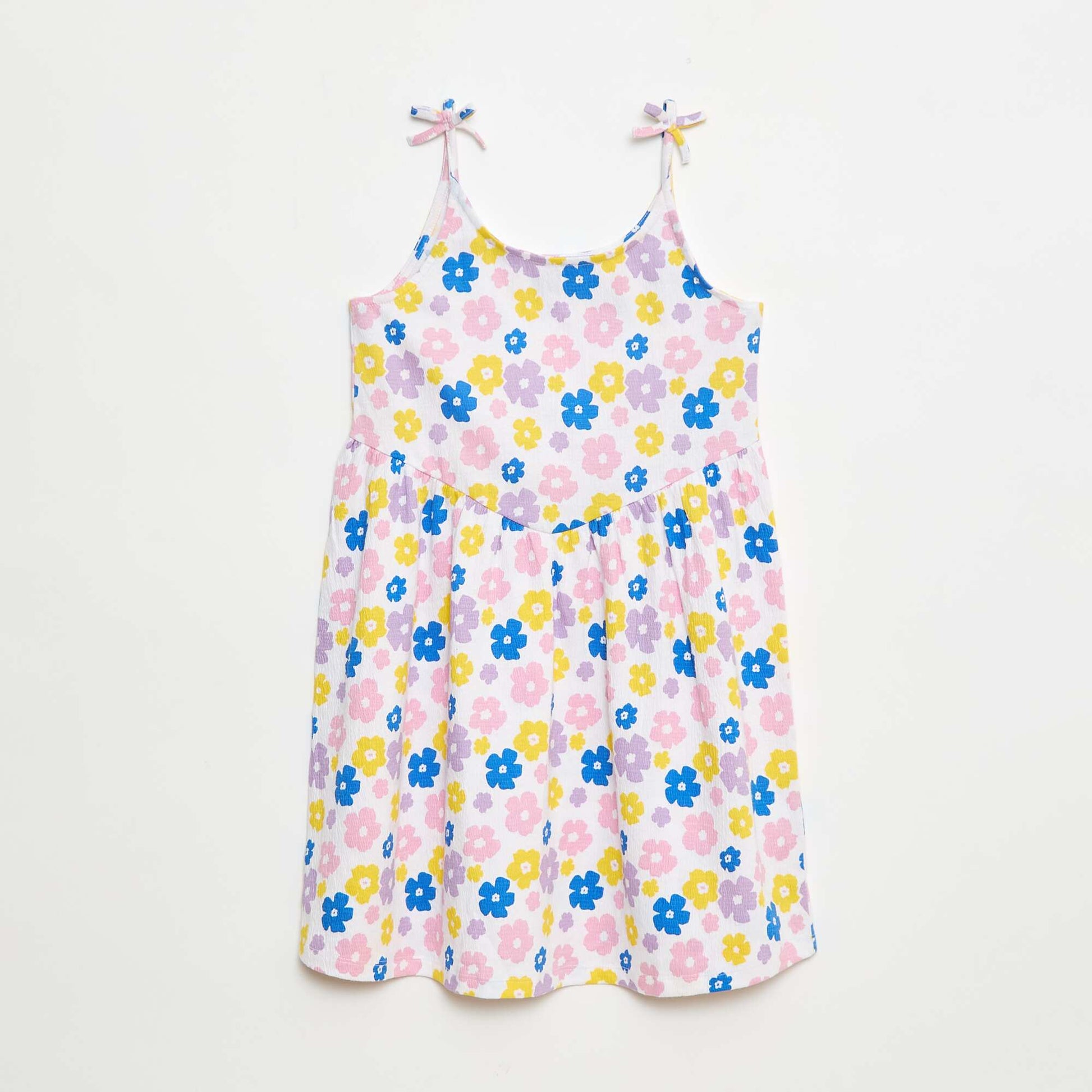 Robe à bretelles en coton BLANC