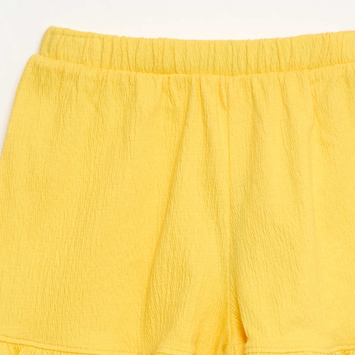 Short en maille froissée JAUNE