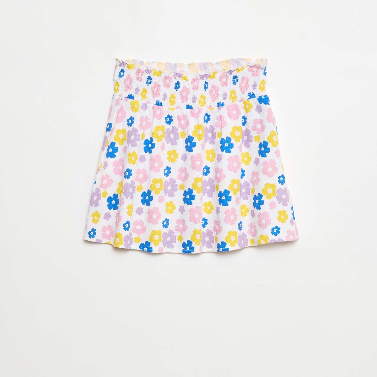 Jupe en maille froissée coton BLANC
