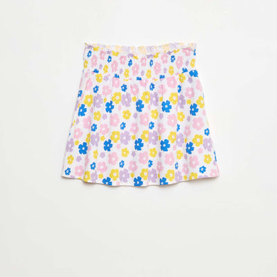 Jupe en maille froissée coton BLANC