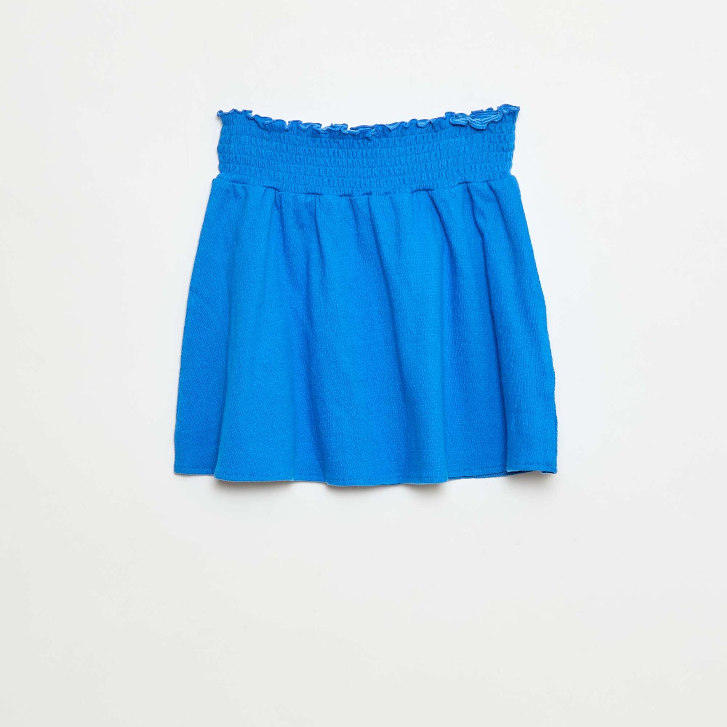 Jupe en maille froissée coton BLEU
