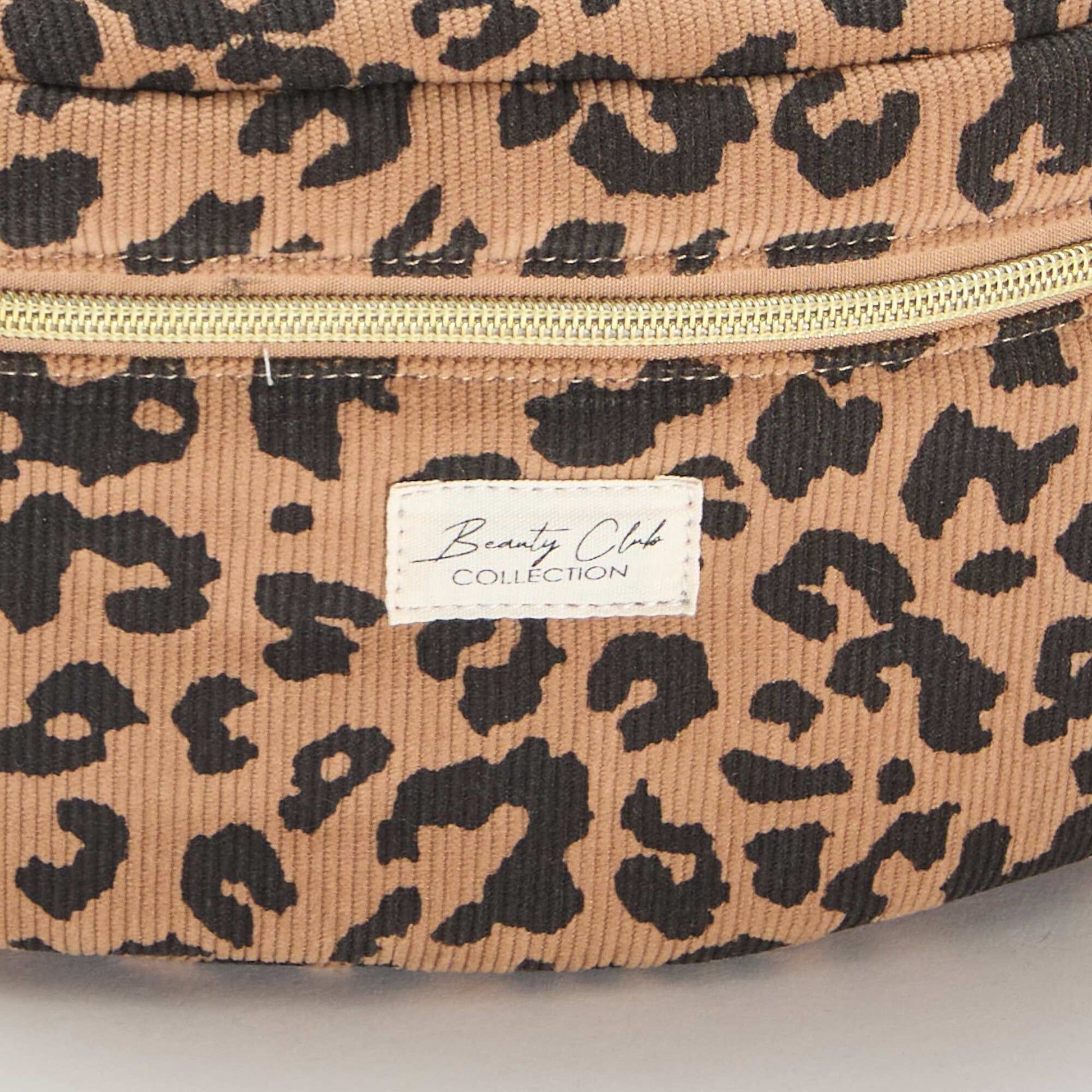 Trousse de toilette - Vanity - motif léopard MARRON