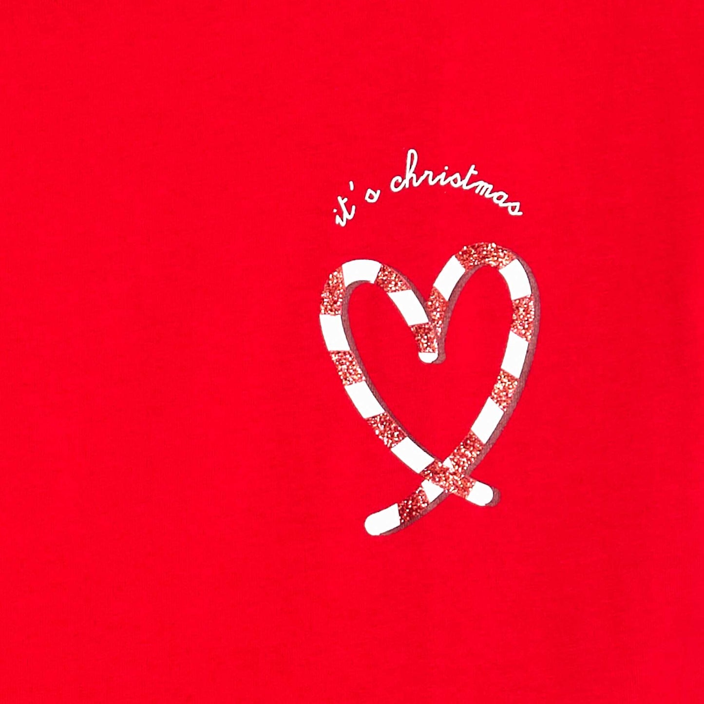T-shirt imprimé 'Noël' en coton ROUGE