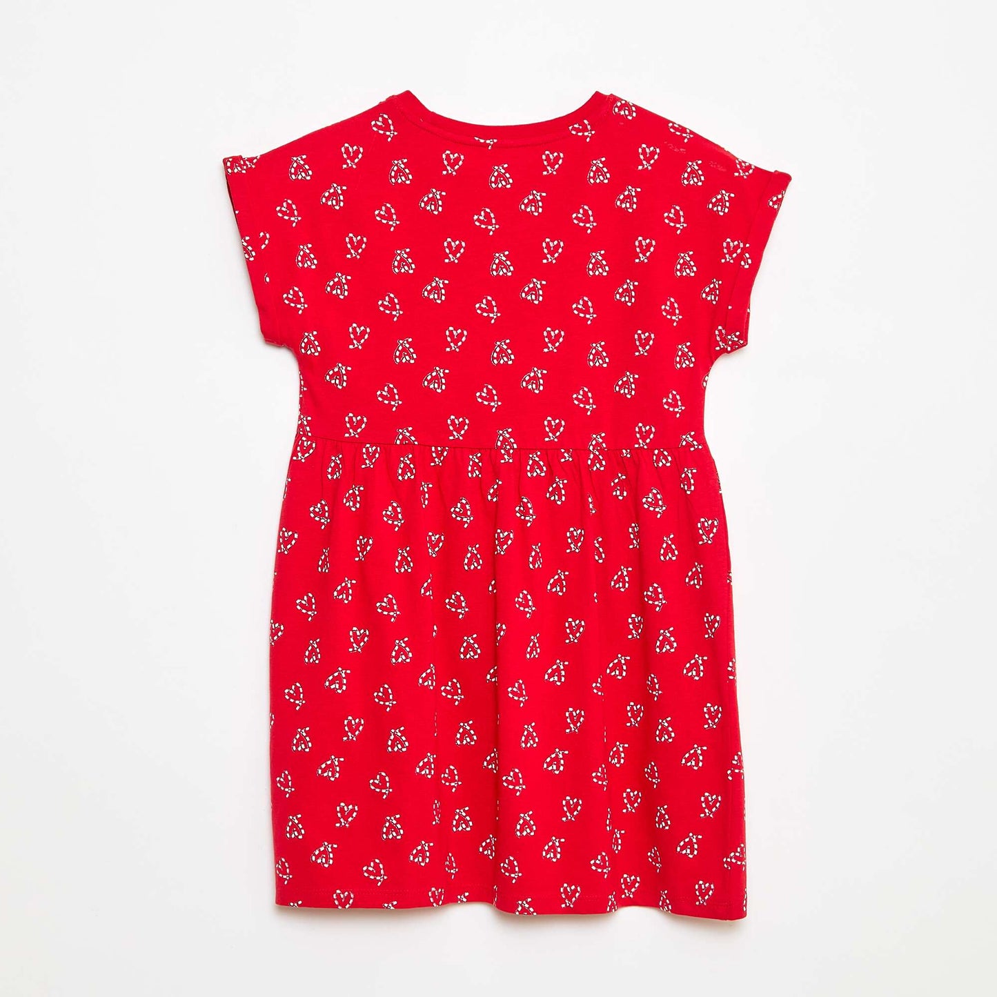 Robe sans manches imprimé all-over 'Noël' en coton ROUGE