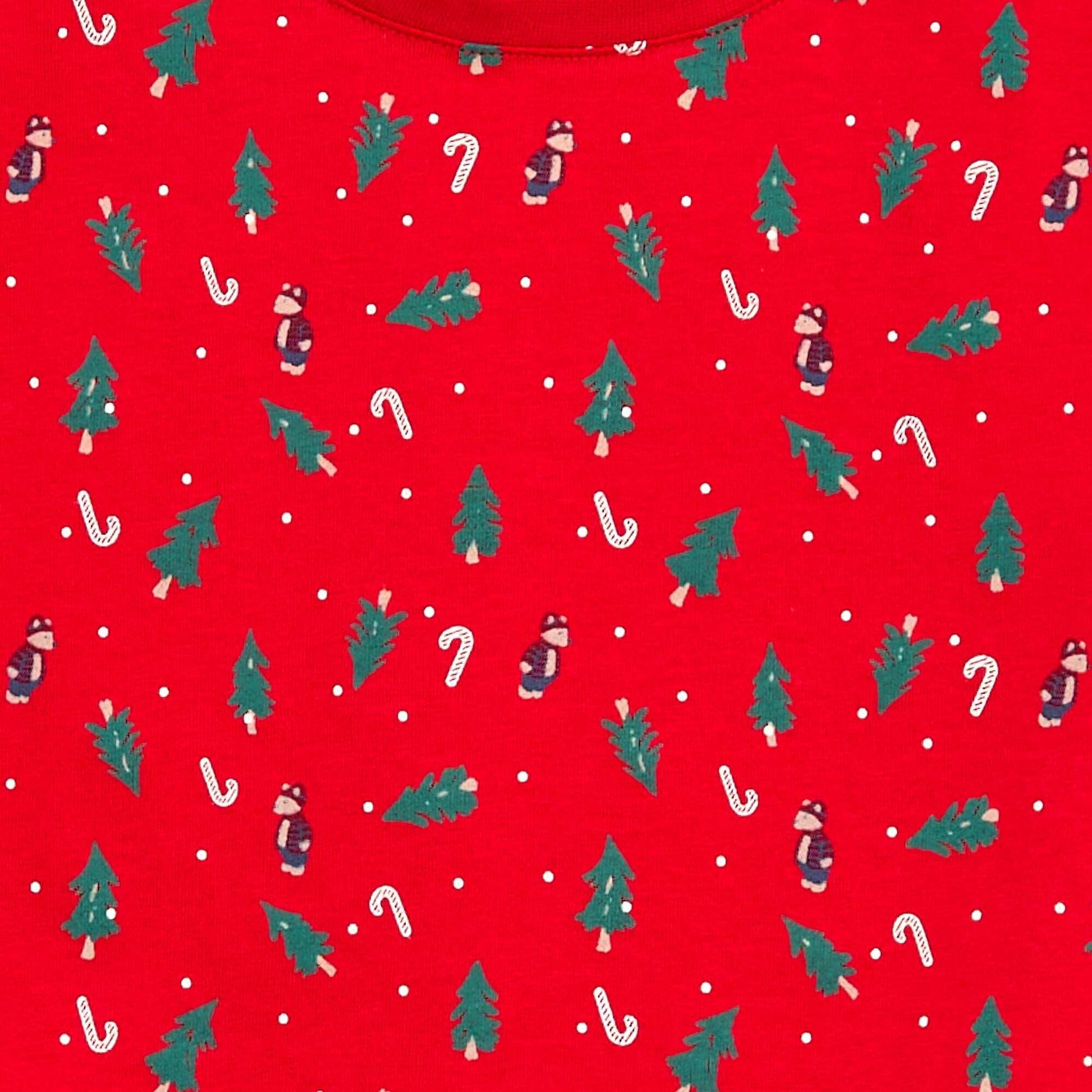 T-shirt imprimé 'Noël' en coton ROUGE