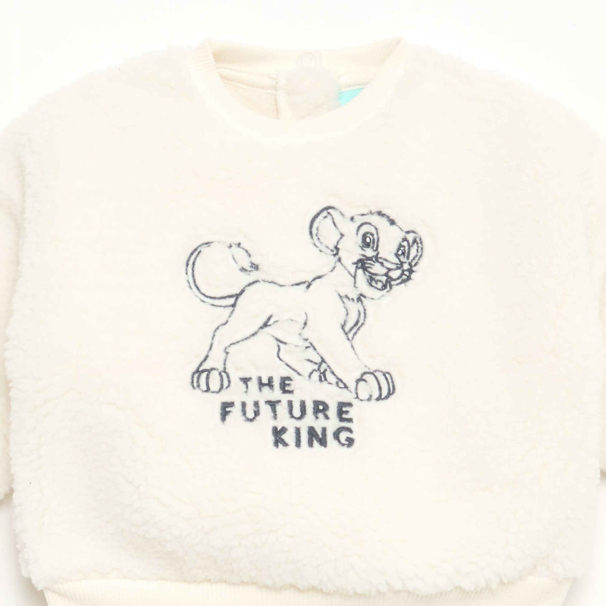 Ensemble sweat + pantalon 'Disney' 'Simba' en coton BLANC