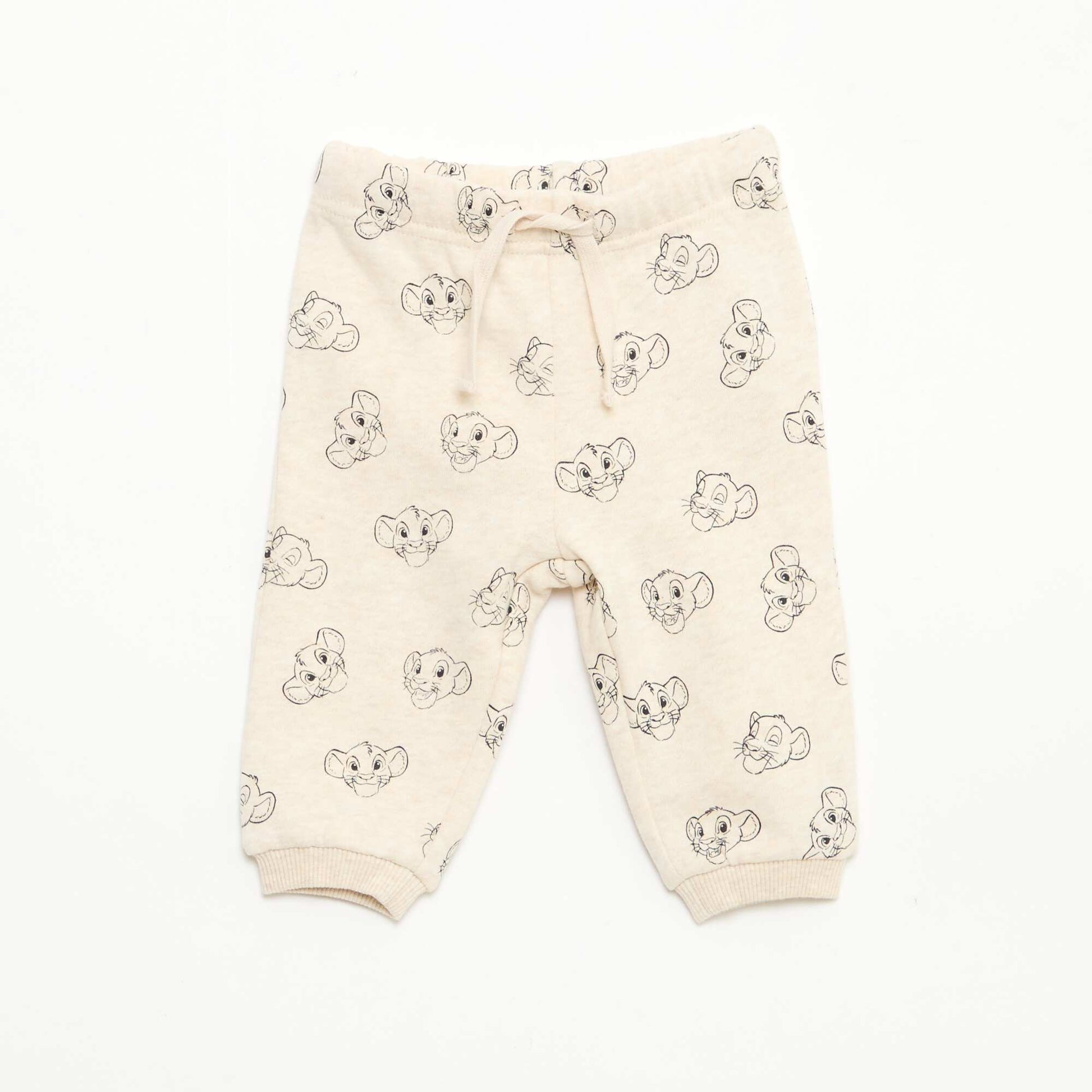 Ensemble sweat + pantalon 'Disney' 'Simba' en coton BLANC