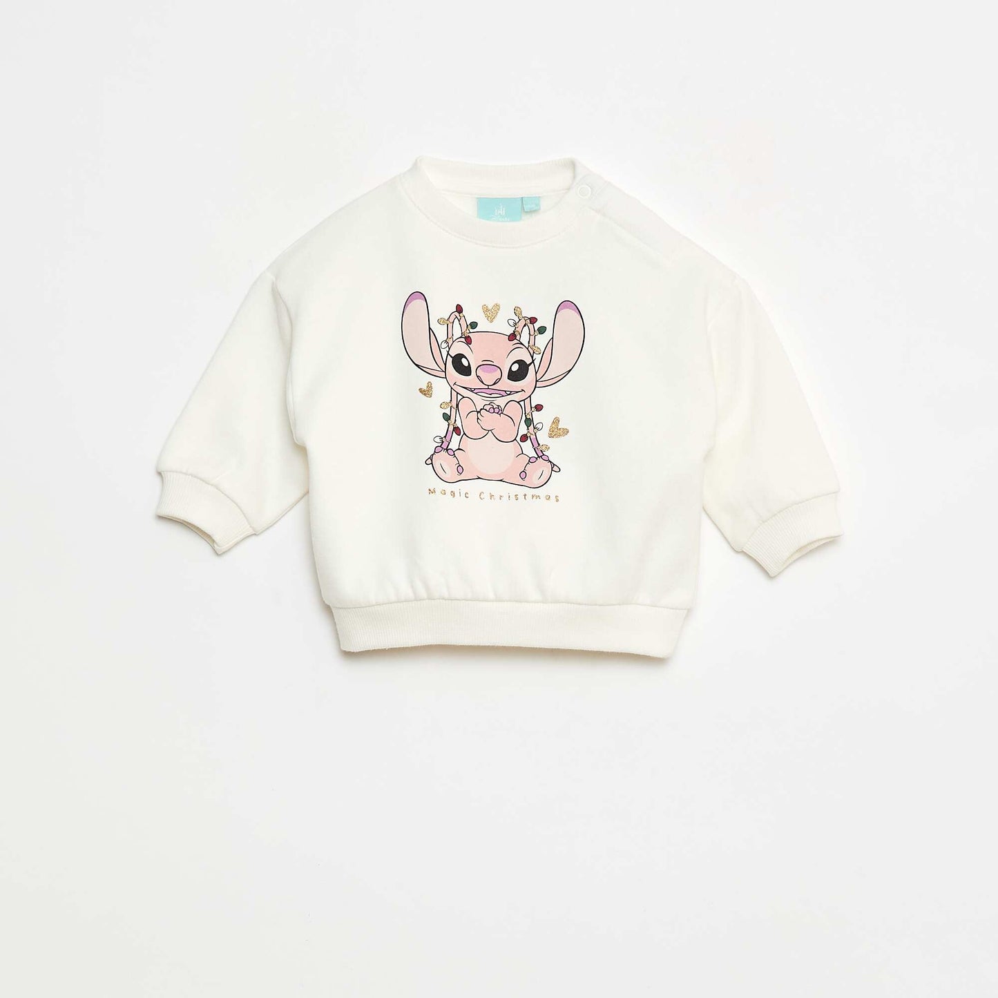 Sweat animé fantaisie 'Disney' 'Angel' en coton BLANC