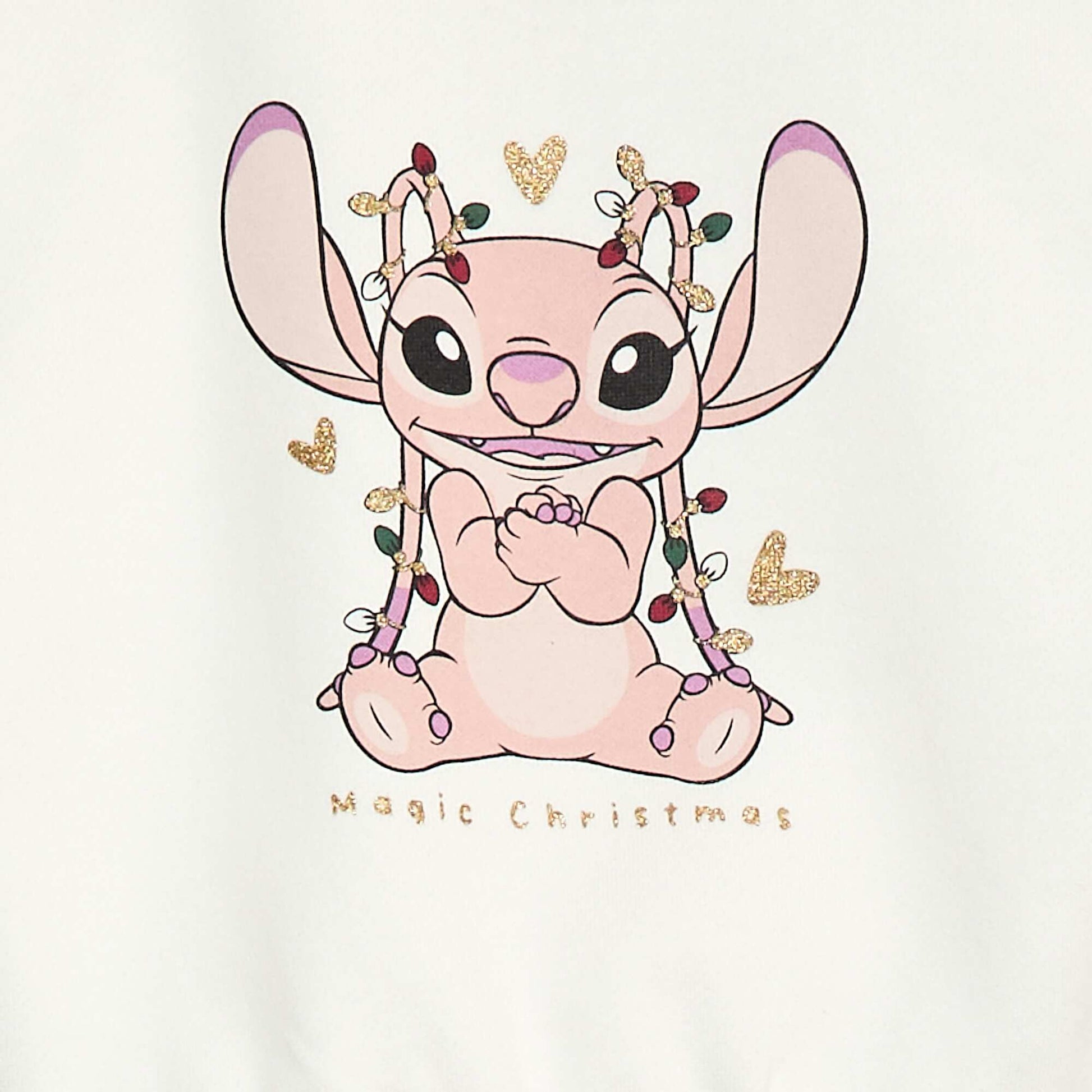 Sweat animé fantaisie 'Disney' 'Angel' en coton BLANC