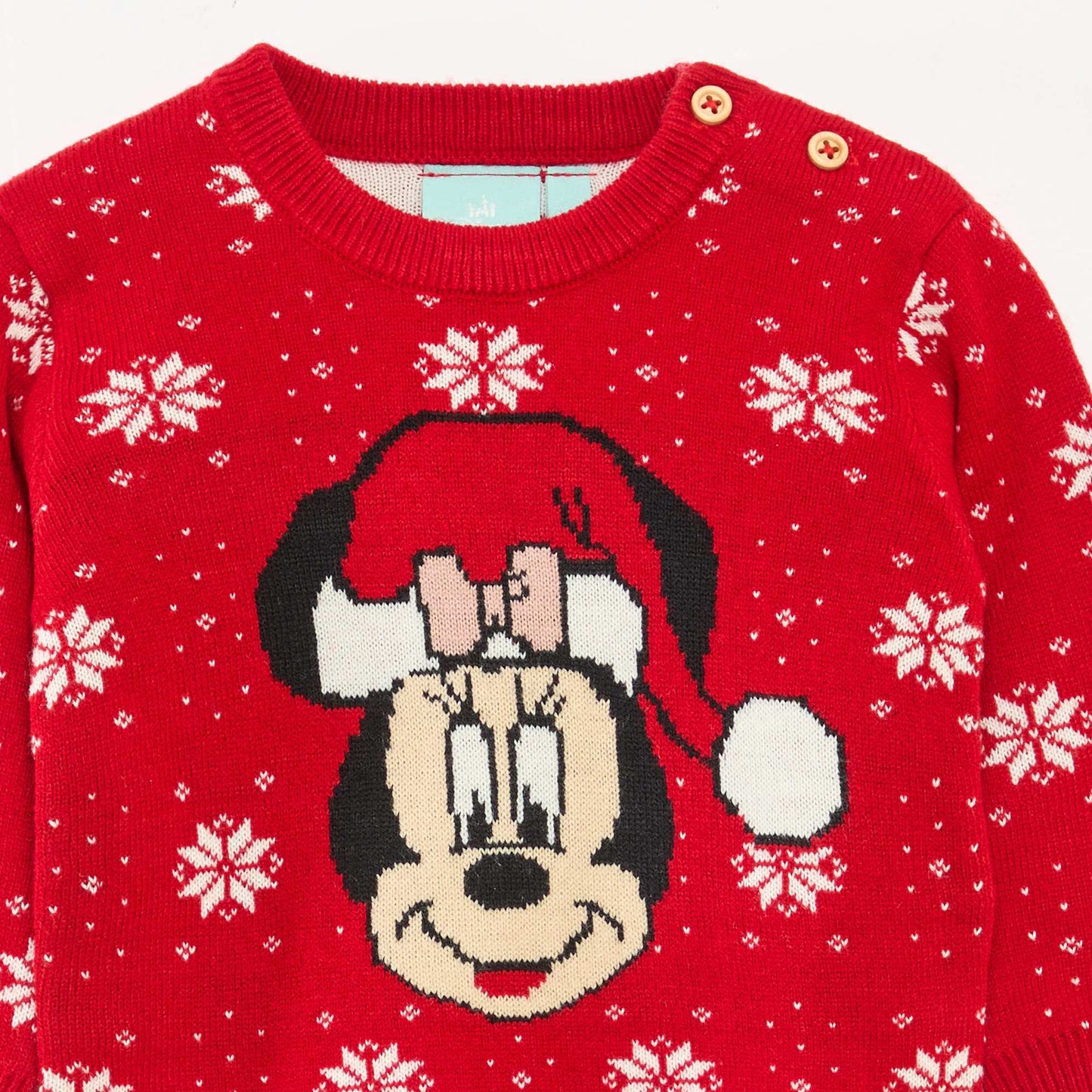 Pull chaud 'Disney' 'Minnie' en maille ROUGE