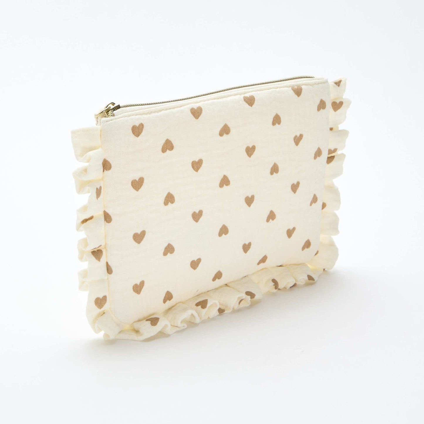 Trousse de toilette en gaze de coton CRèME