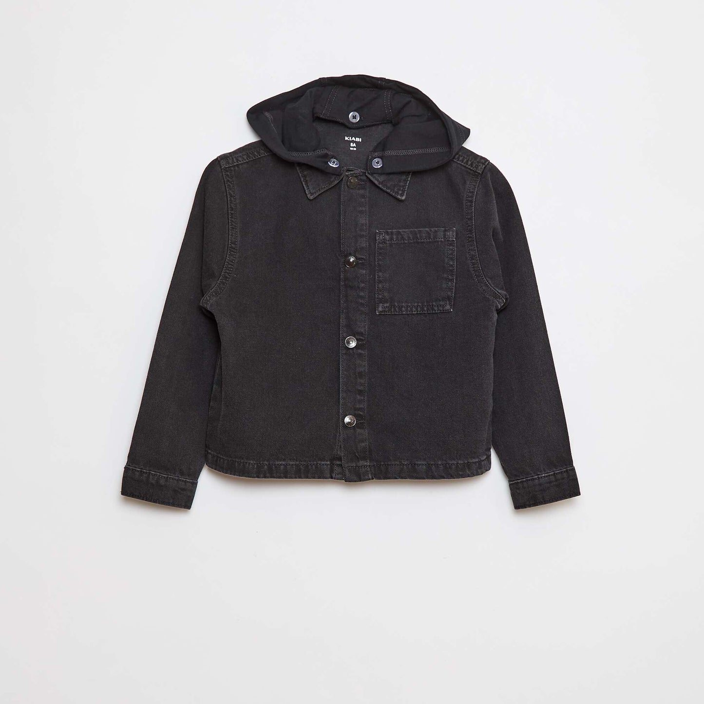 Veste en jean avec capuche GRIS