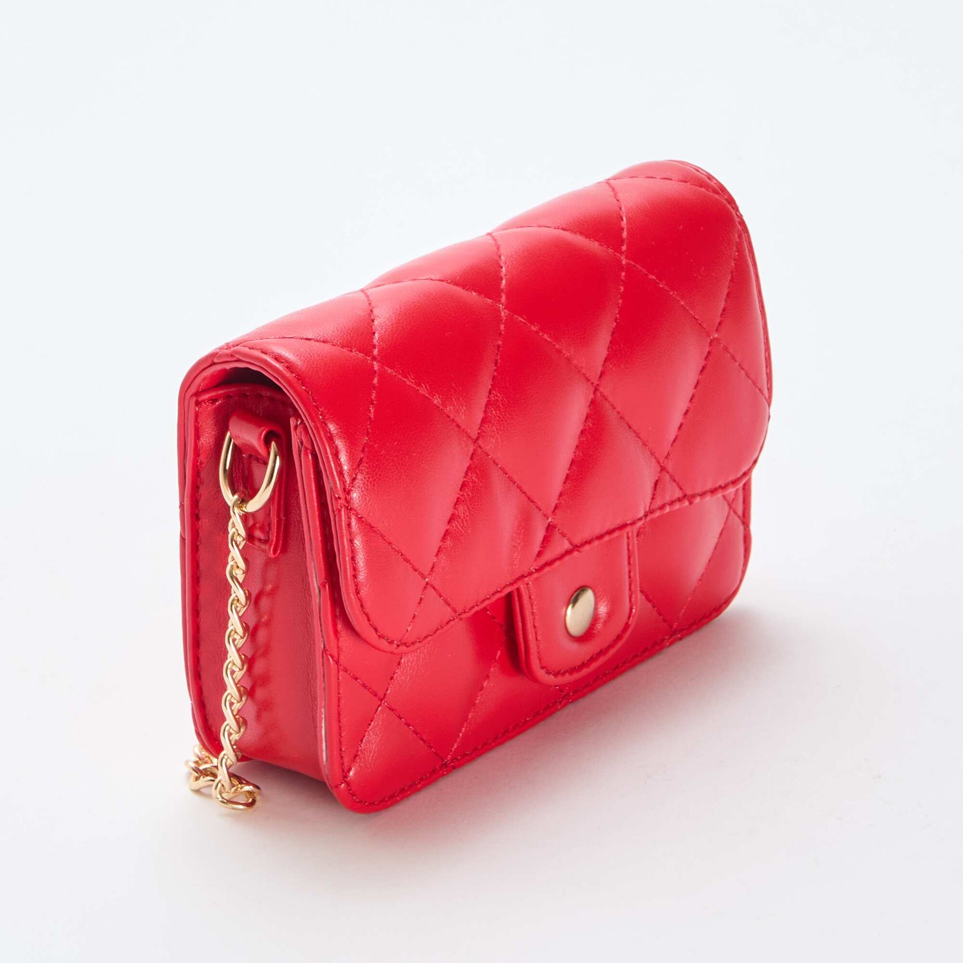 Mini-sac matelassé en bandoulière ROUGE