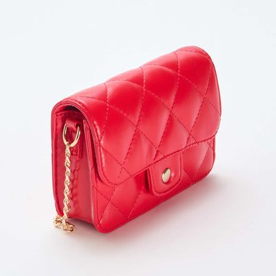 Mini-sac matelassé en bandoulière ROUGE
