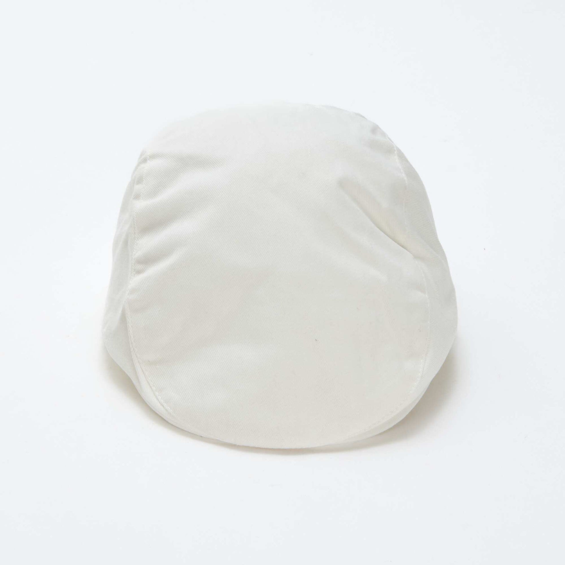 Beret en coton uni BLANC