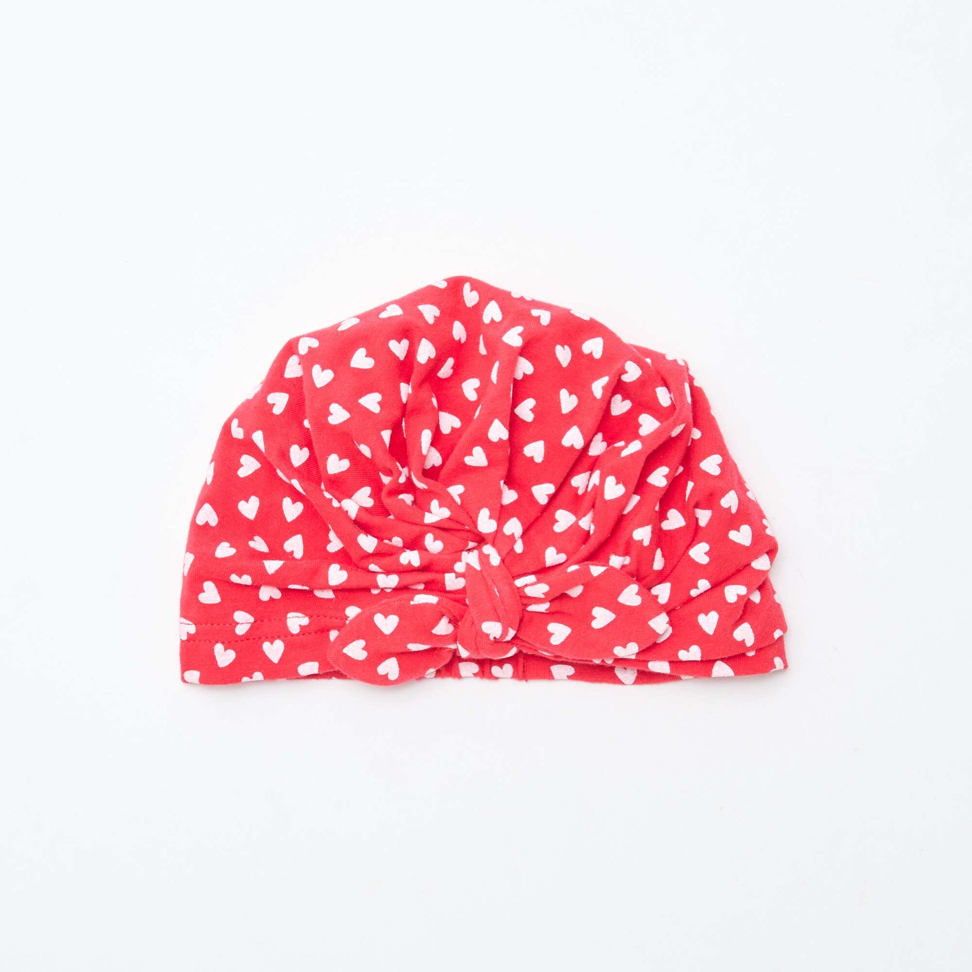 Bonnet turban imprimé ROUGE