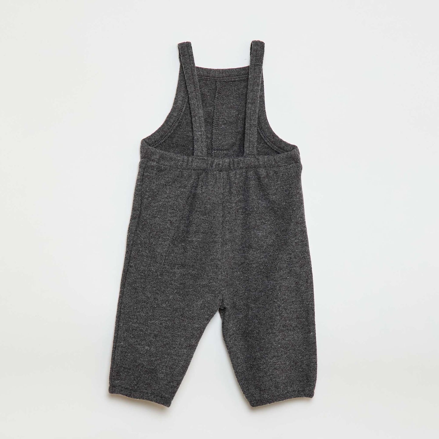 Salopette longue en maille doudou GRIS