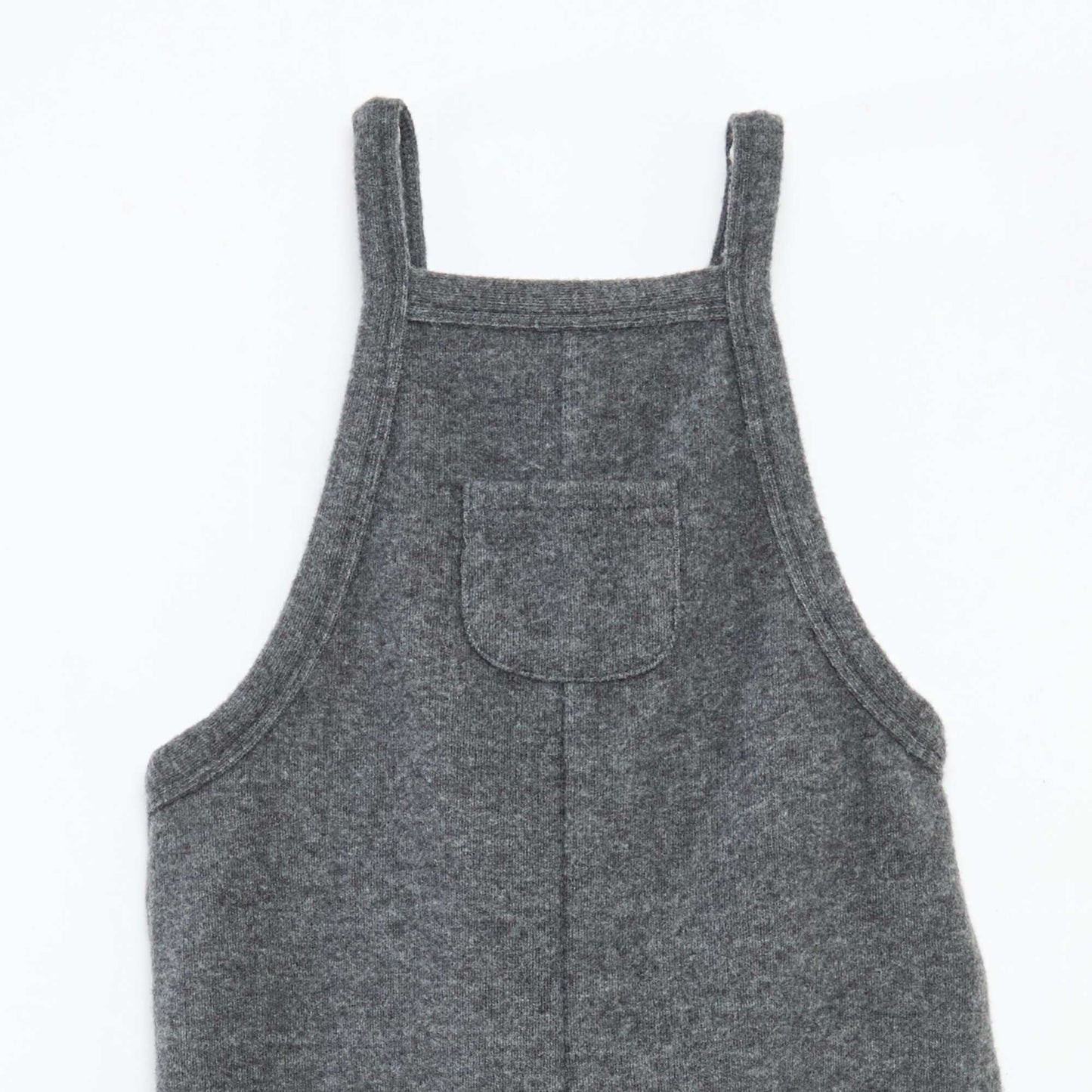 Salopette longue en maille doudou GRIS