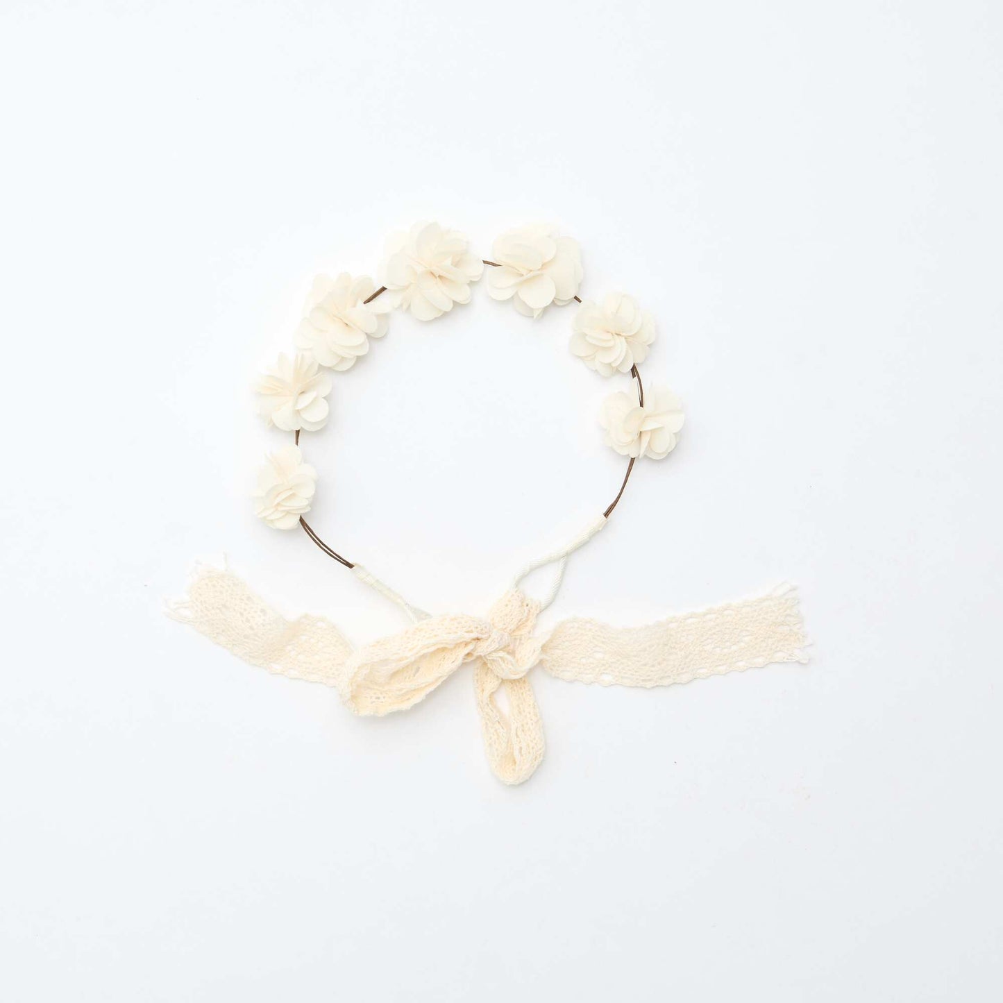Couronne de fleur BLANC