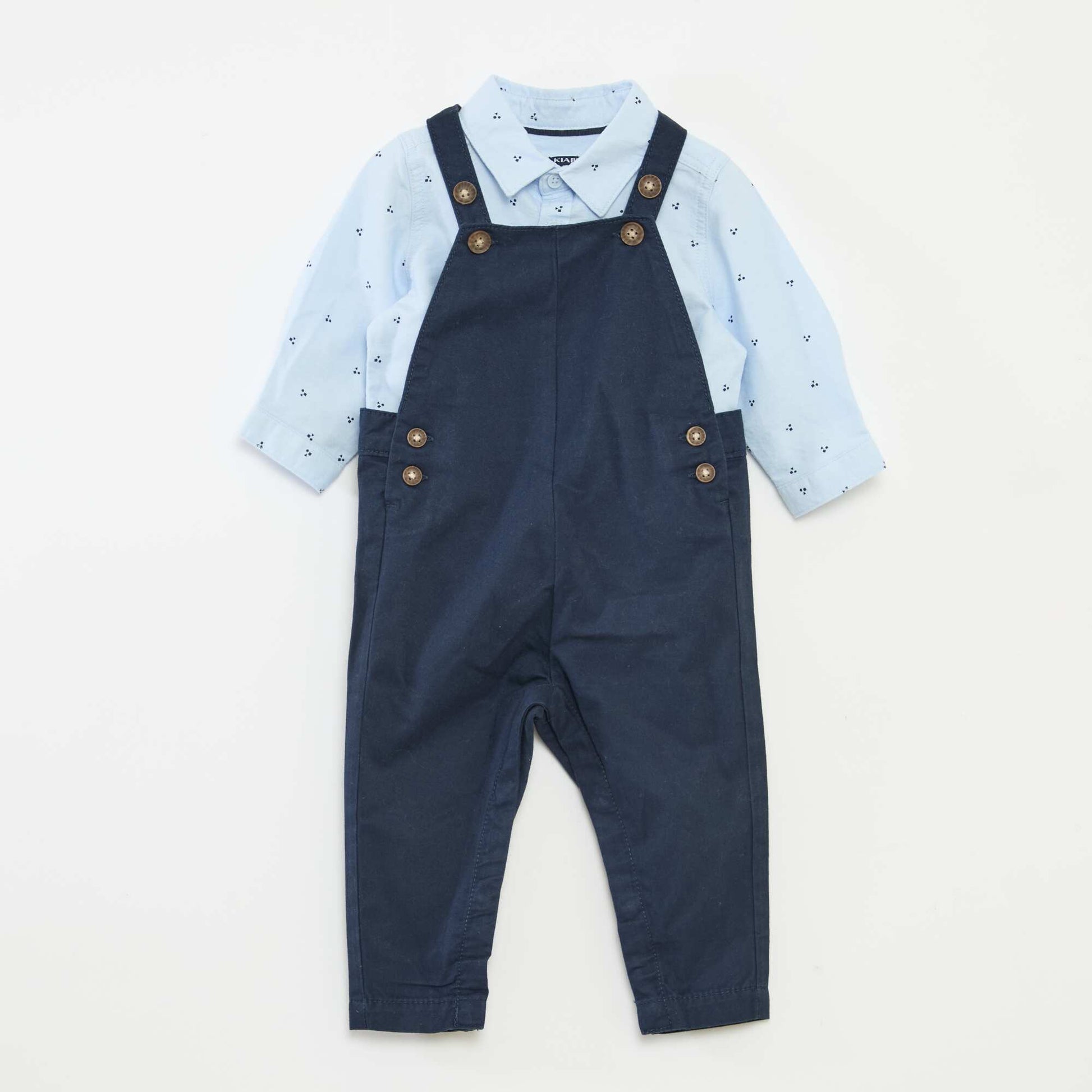 Ensemble de salopette longue BLEU