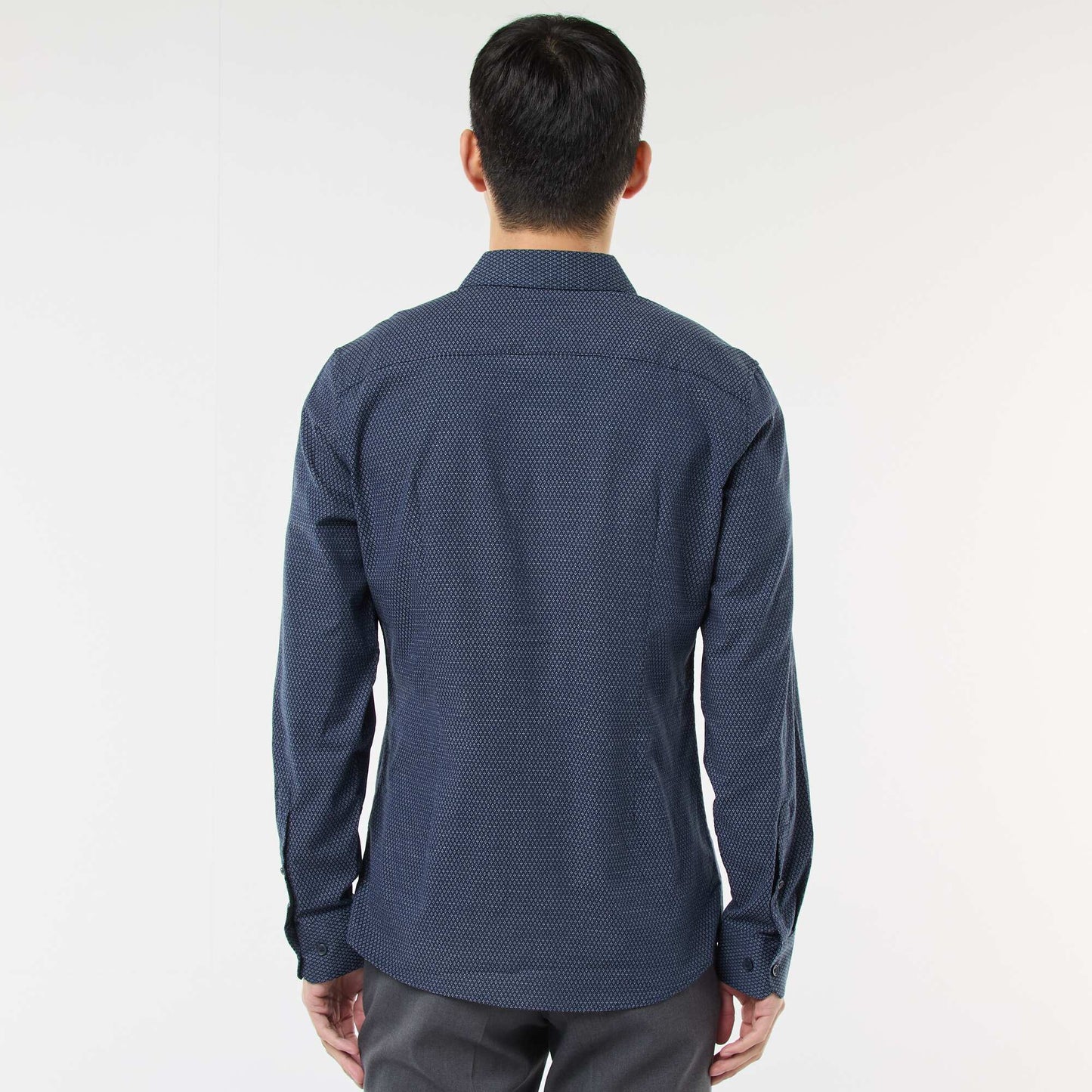 Chemise dobby coupe slim BLEU