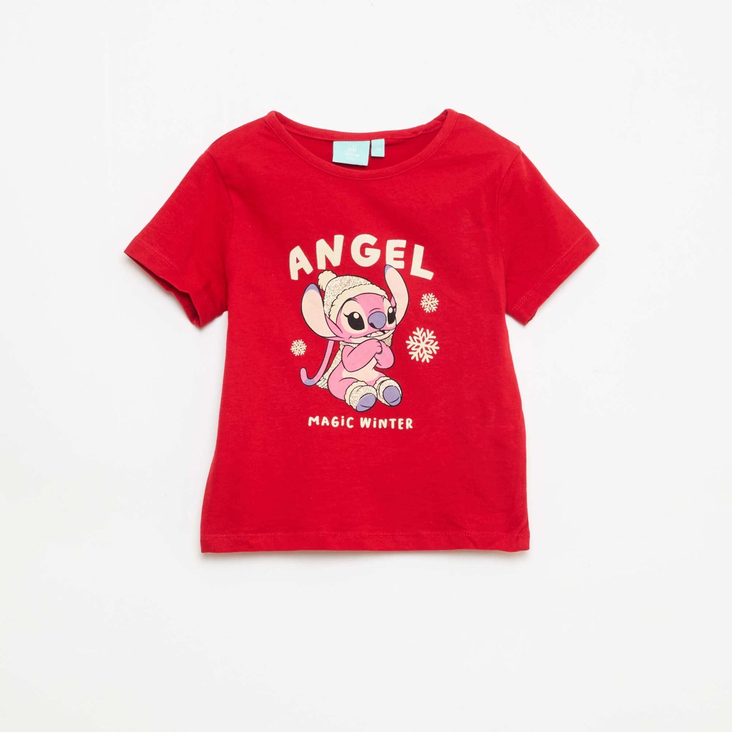 Tee-shirt 'Stitch' à manches courtes ROUGE