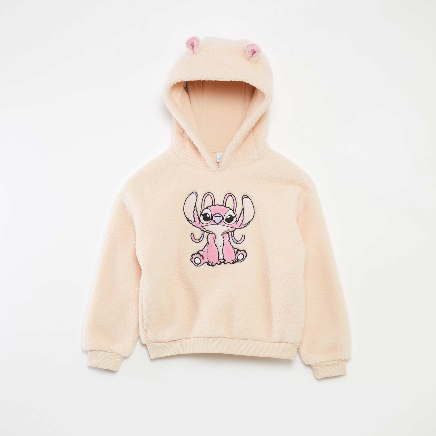 Sweat en polaire 'Stitch' avec capuche à oreilles ROSE