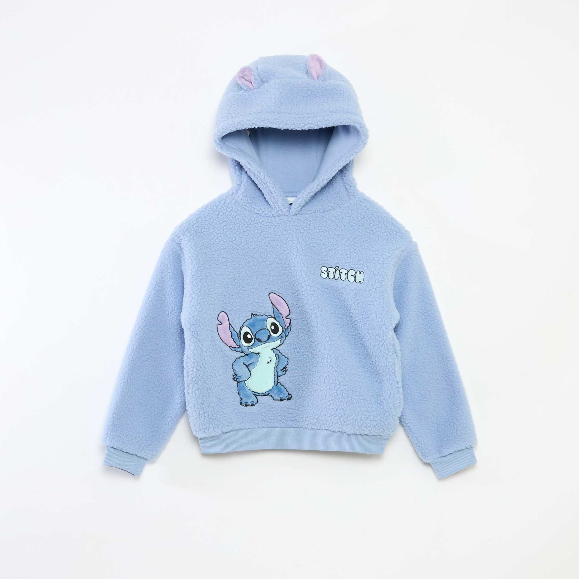 Sweat en polaire 'Stitch' avec capuche à oreilles BLEU