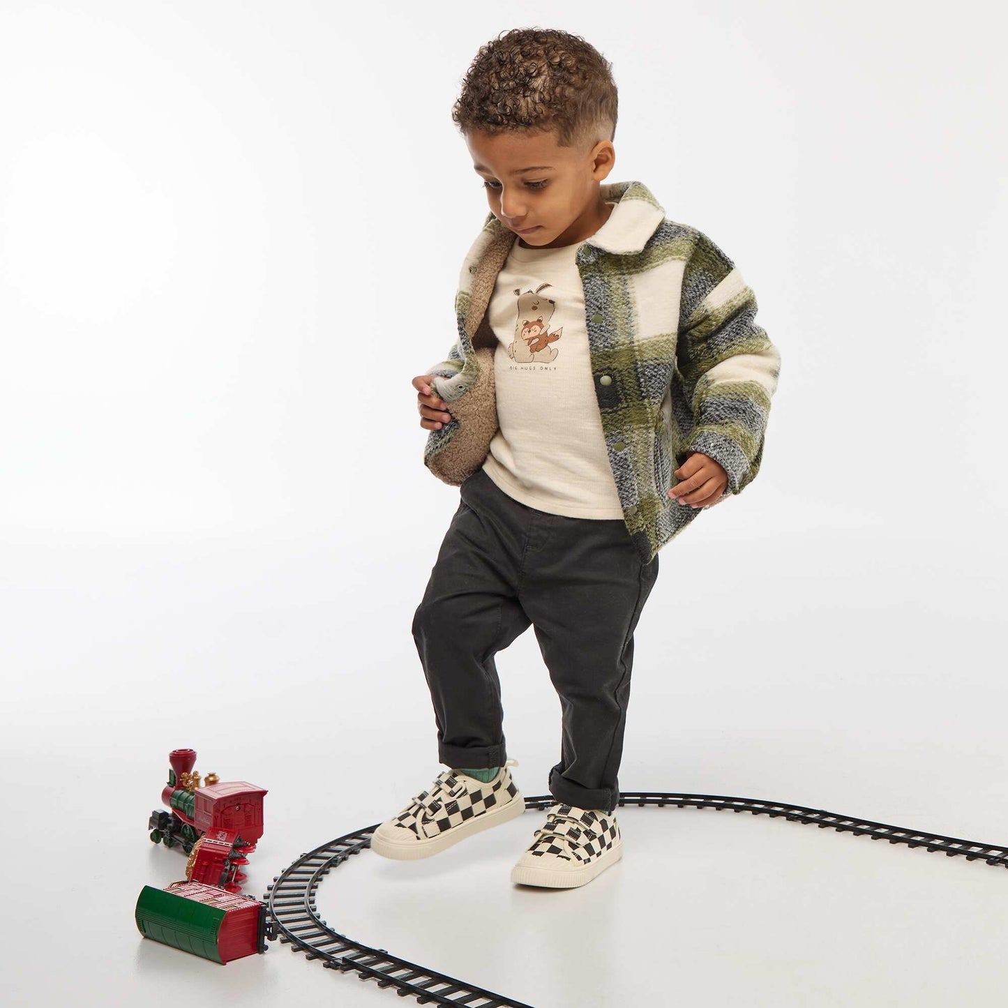 Pull léger en coton stretch avec imprimé BLANC