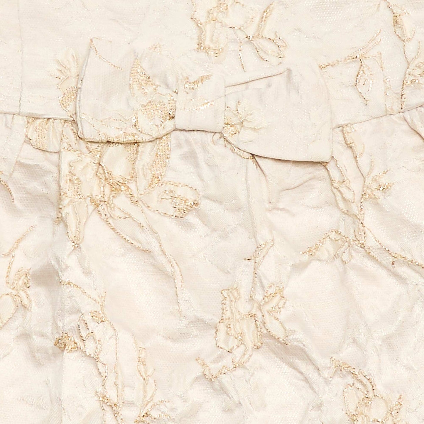 Robe trapèze en jacquard brodé BEIGE