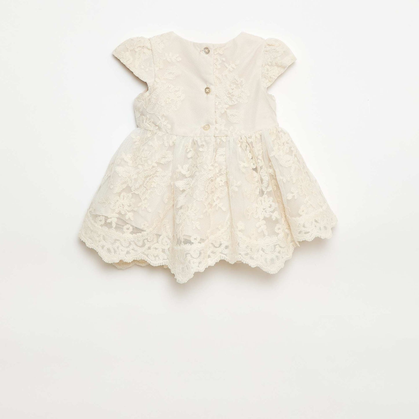 Robe de cérémonie en tulle brodé BLANC