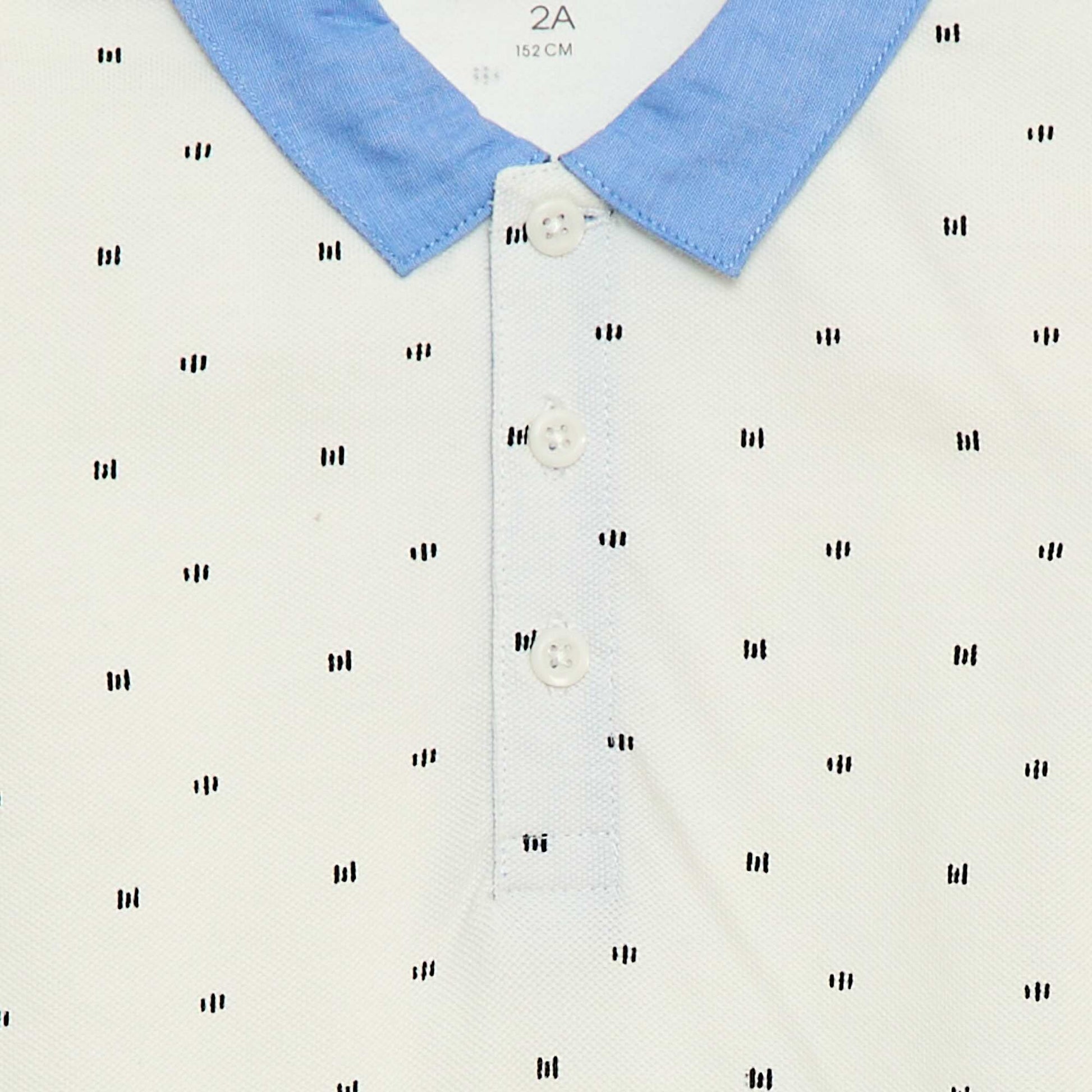 Polo imprimé effet 2-en-1 BLANC