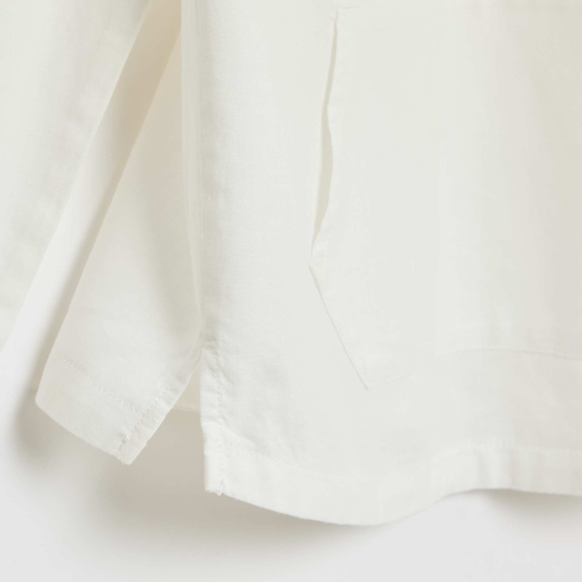 Chemise à capuche regular en coton uni BLANC